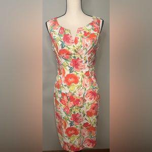 EUC Adrianna Papell Floral Sheath Dress Size 10P